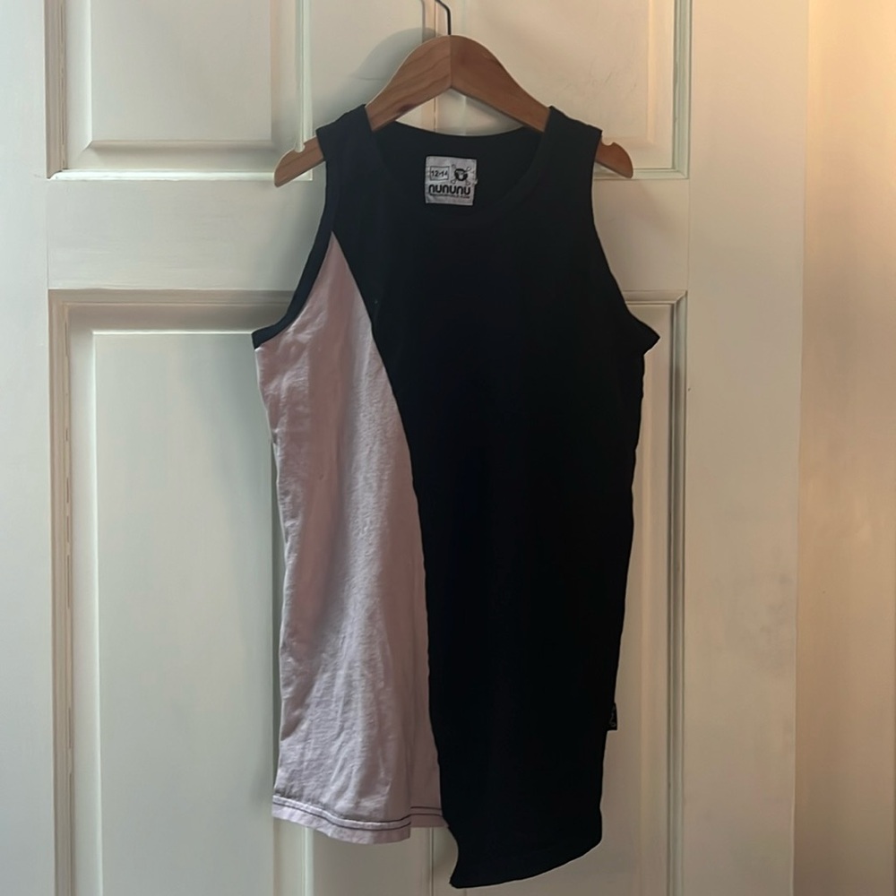 Black and Pink Sleeveless Top by Nununu
